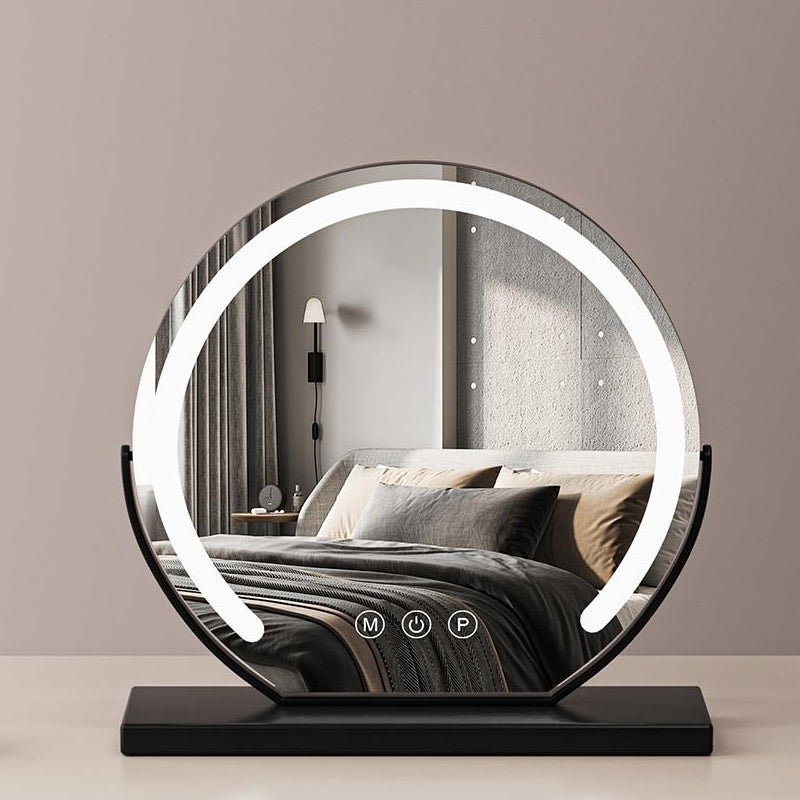 Miroir de Maquillage LED Intelligent – Doré