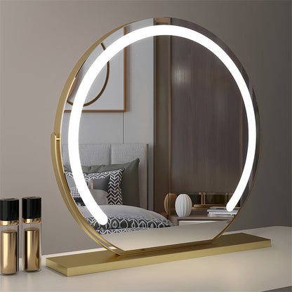 Miroir de Maquillage LED Intelligent – Doré