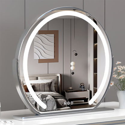 Miroir de Maquillage LED Intelligent – Doré