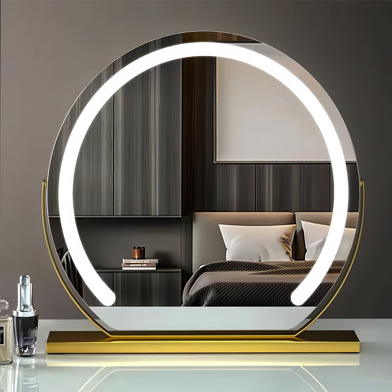 Miroir de Maquillage LED Intelligent – Doré