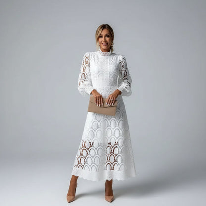 Robe Élégante Dentelle Femme, mi-longue