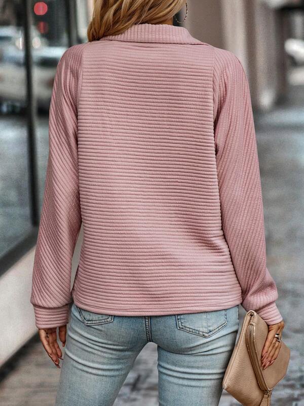 Pull Femme, col V – Rose clair