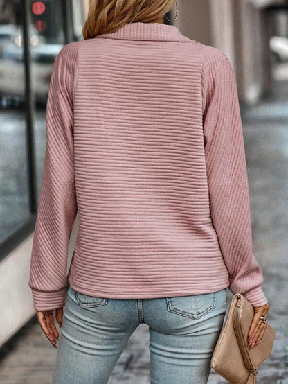 Pull Femme, col V – Rose clair