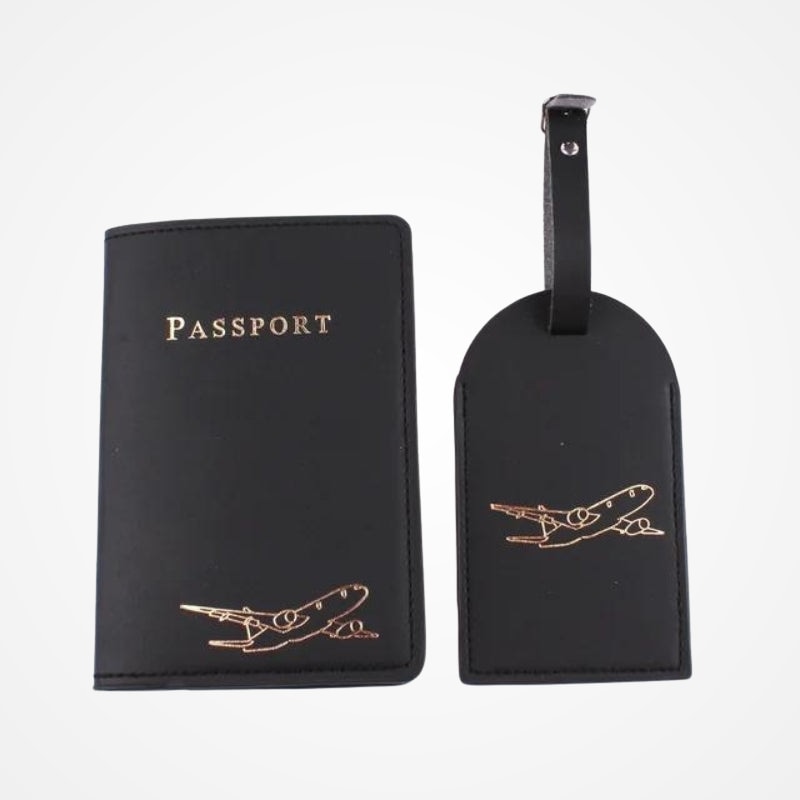 Pack - Etiquette Bagage Et Etui Passeport