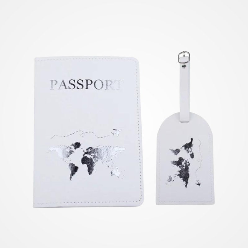Pack - Etiquette Bagage Et Etui Passeport