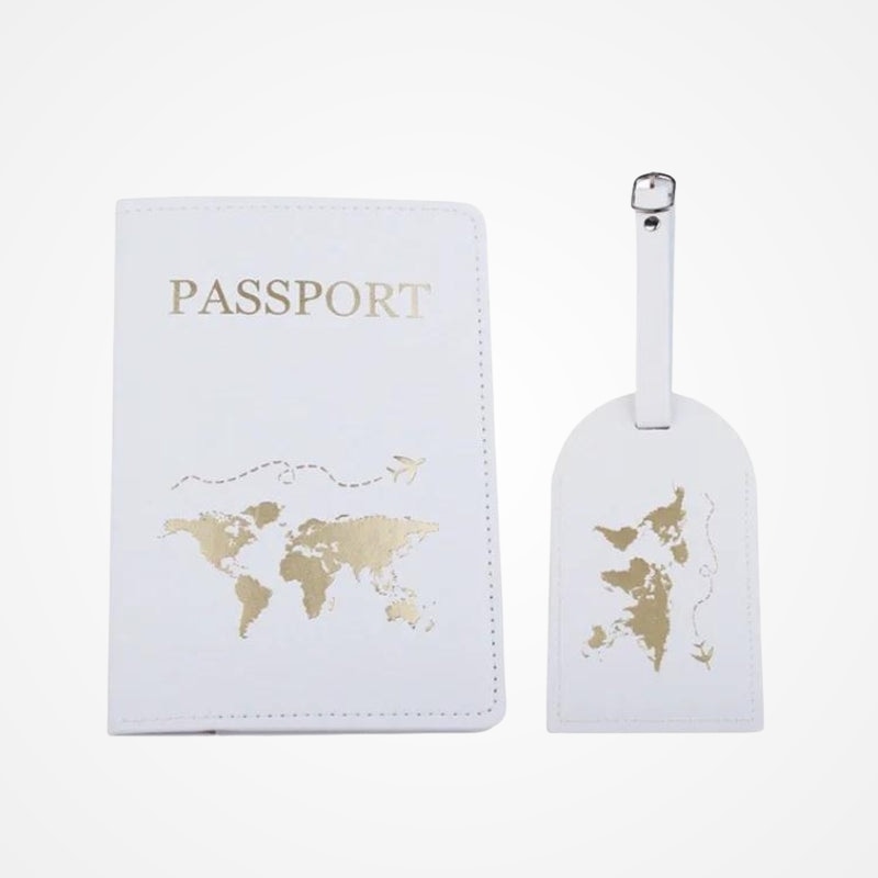 Pack - Etiquette Bagage Et Etui Passeport