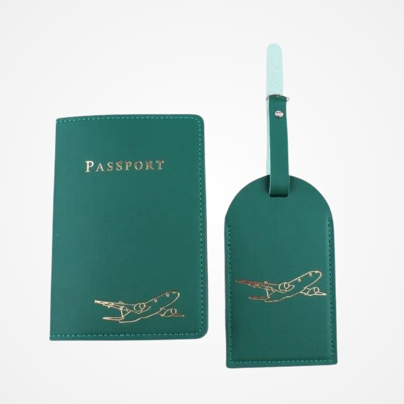 Pack - Etiquette Bagage Et Etui Passeport