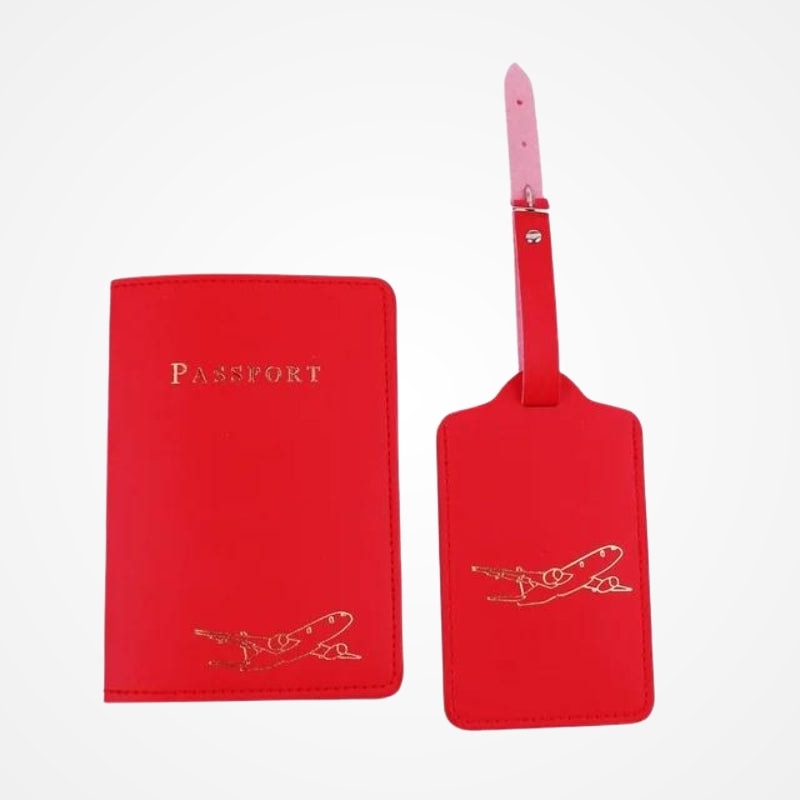 Pack - Etiquette Bagage Et Etui Passeport