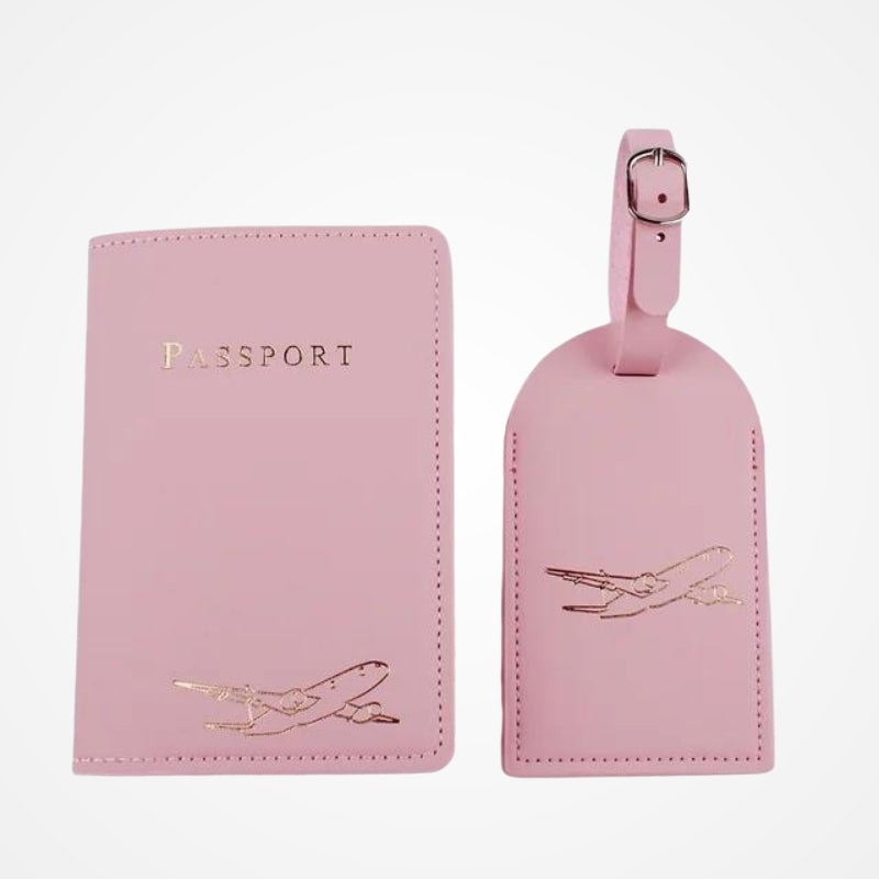 Pack - Etiquette Bagage Et Etui Passeport