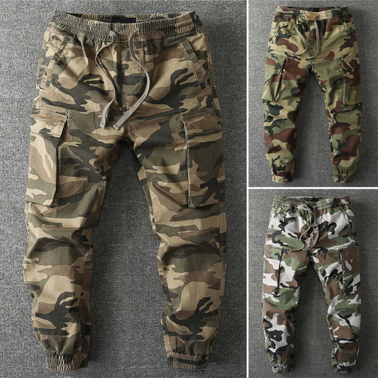 Men's Camouflage Cargo Trousers – coloris Khaki