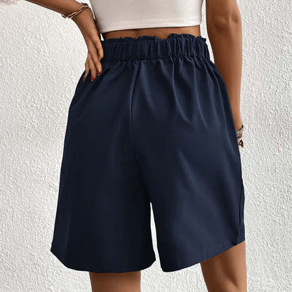 Short Plissé Femme, taille haute