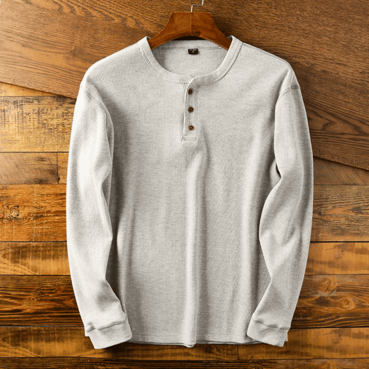 Chemise Homme doux henley col – coloris Gris