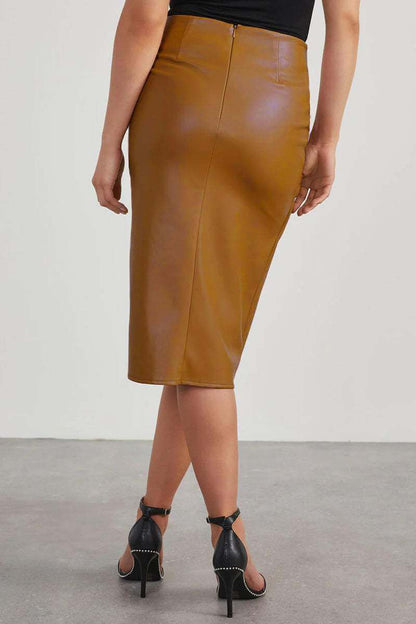 Jupe, taille haute, crayon