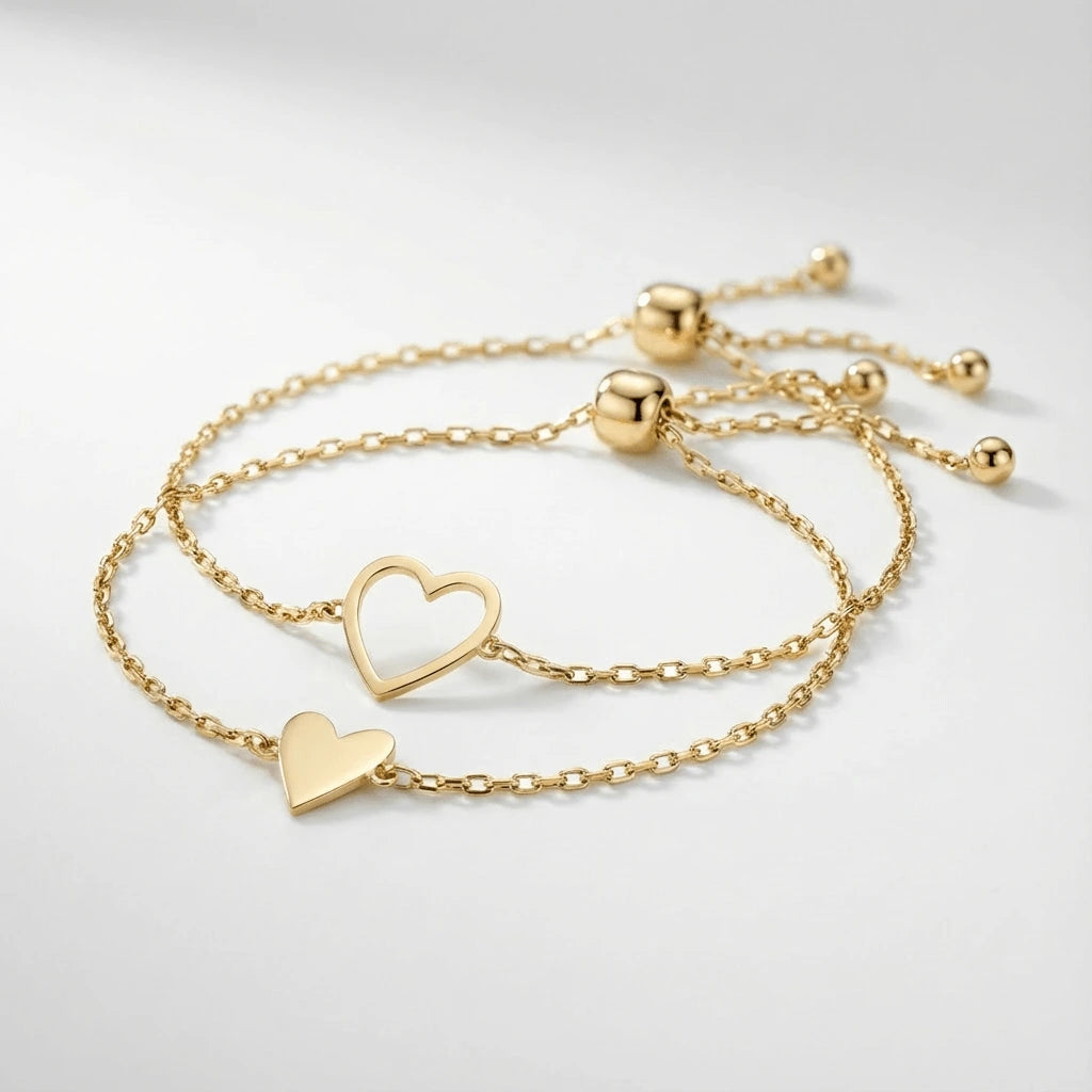 HeartLink - Restez Connecté à Votre Être Cher avec des Bracelets Cœurs Coordonnés