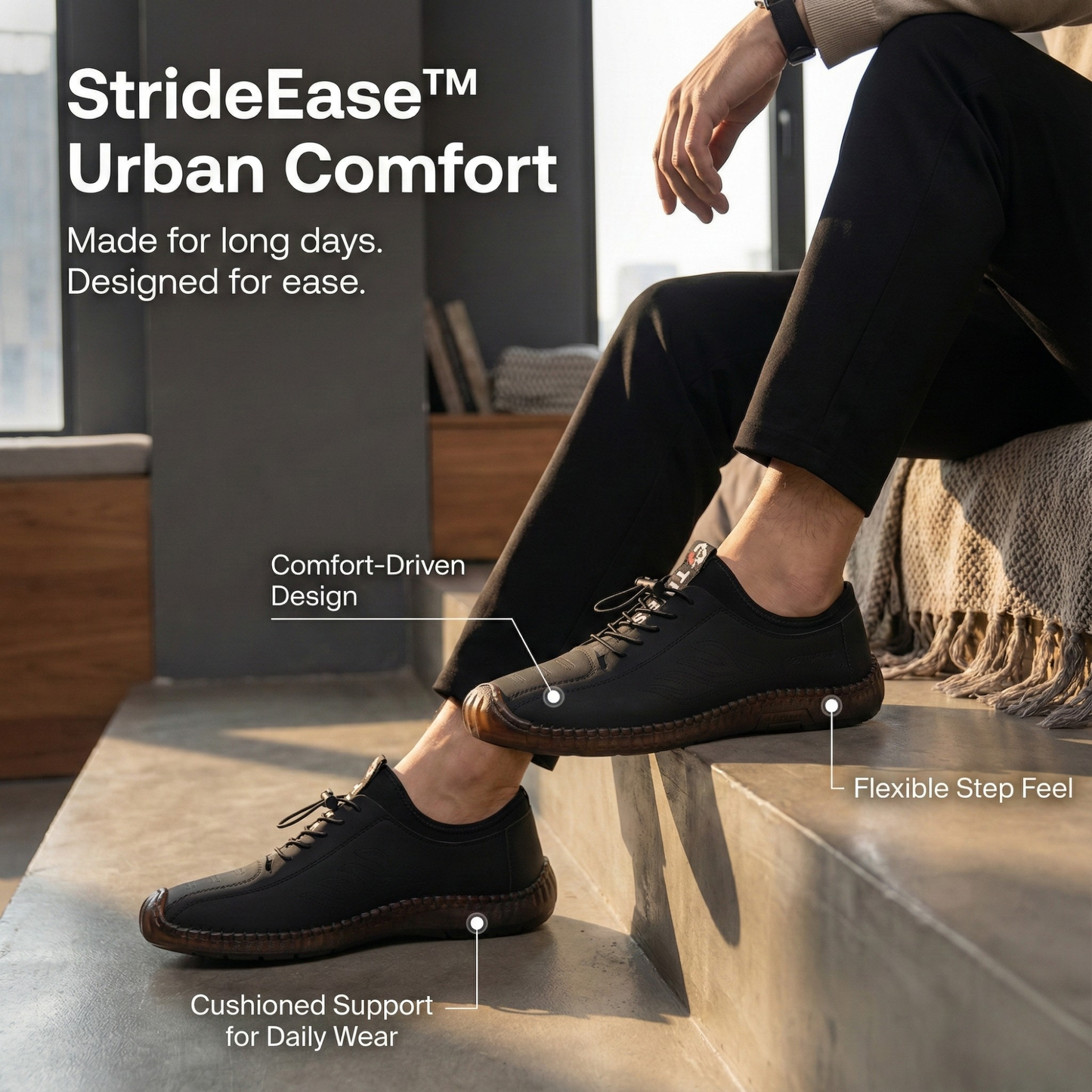 StrideEase™ - Chaussures Orthopédiques Confort Soutien Oignons