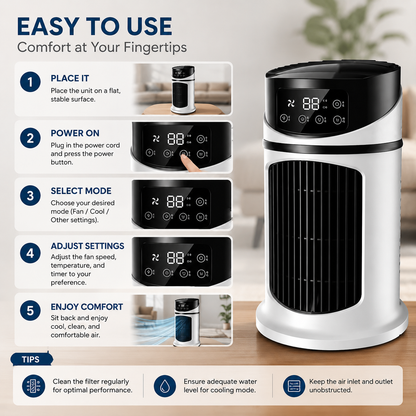 Rafraîchisseur d'Air Portable Performant Compact