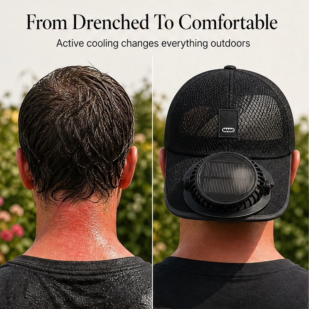 BreezeGuard - Refroidissement sans les mains et protection solaire facilitée