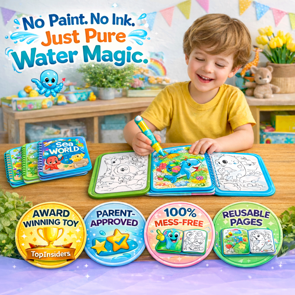 SplashJoy - Divertissement de coloriage réutilisable et sans salissure qui s'efface