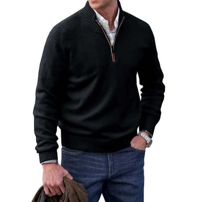 Pull Zippé Homme – Gris