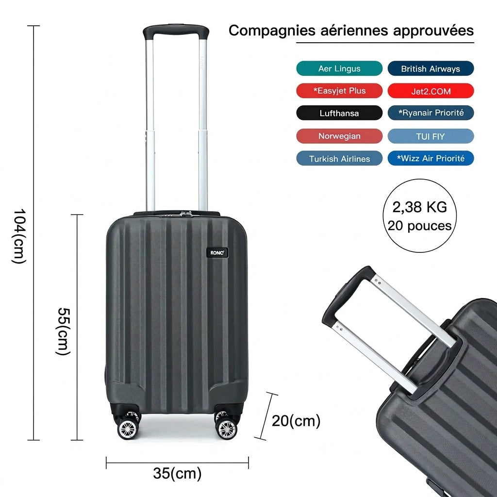 TALITHA - Valise Cabine 4 Roues