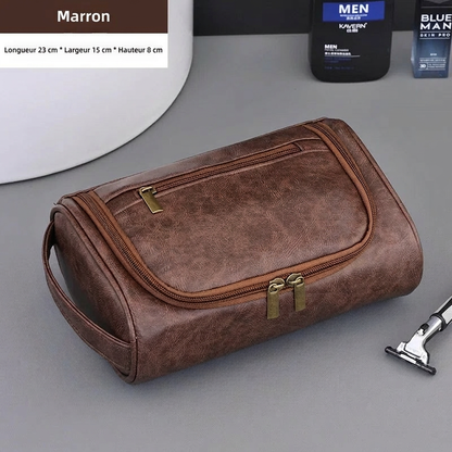 Trousse Toilette Cuir Homme – coloris Marron 2