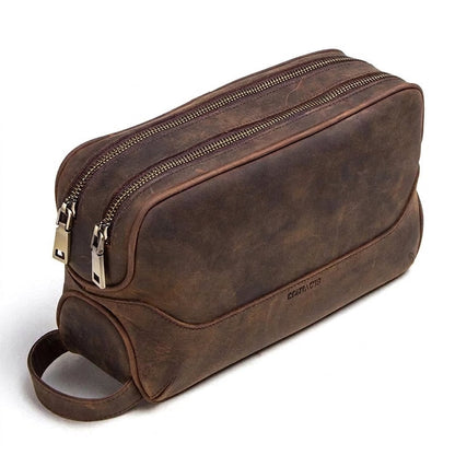 Trousse Toilette Cuir Homme Vintage – photo 7
