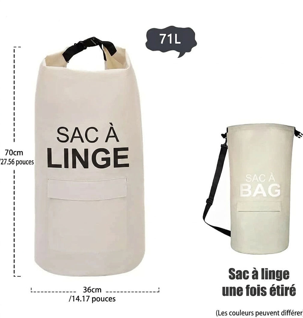 Zéphyr - Sac à Linge de Voyage Imperméable 71L