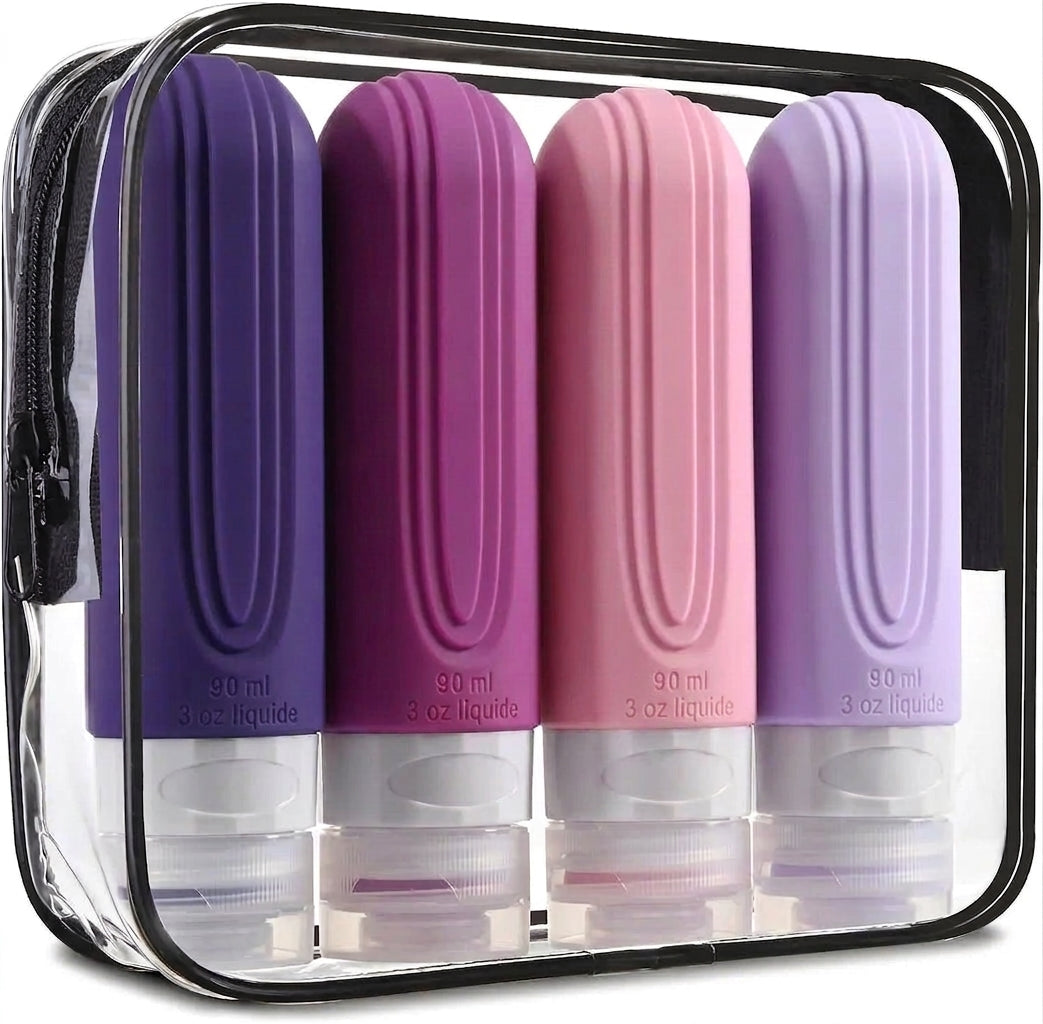 Zéphyr - Flacons de Voyage Rechargeables en Silicone