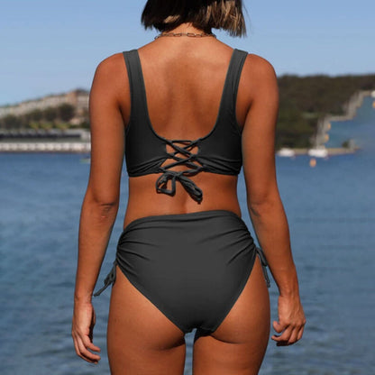 Ensemble Bikini Flatteur à Maintien Renforcé Stylé Femme, taille haute