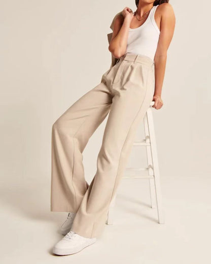 Pantalon Cintré Femme, jambe large