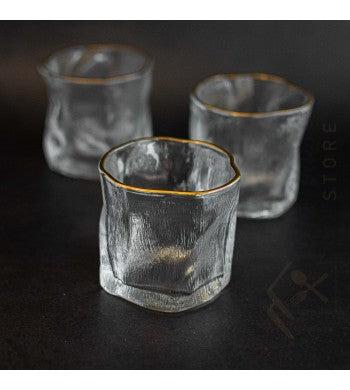 Set de 6 verres Wave 15cl liseré doré
