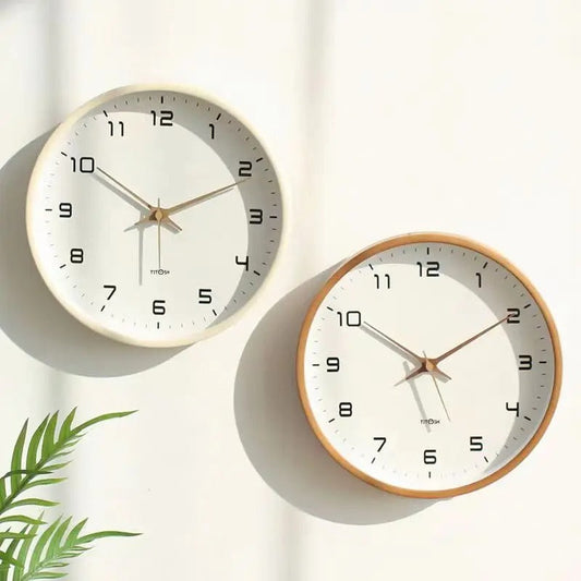 Minimalist Wooden Wall Clock – coloris Brown