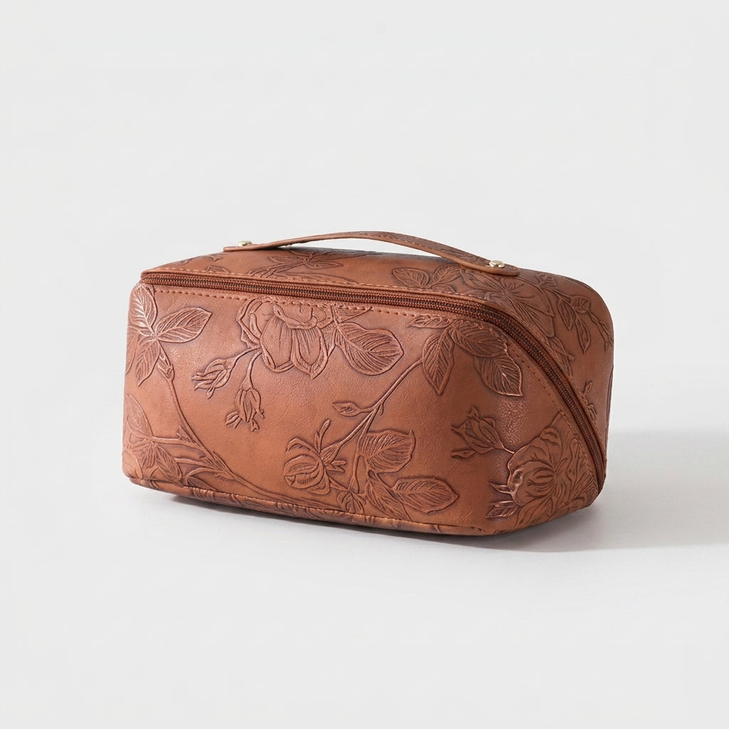 ATALANTA - Trousse de Toilette Vintage Fleurie Grande Capacité