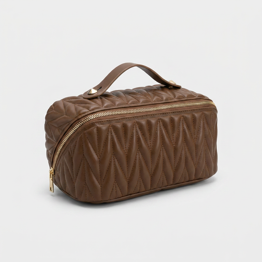 ARION - Trousse de Toilette Rayée Grande Capacité Élégante