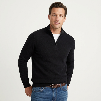 Pull Classique Polyvalent Homme, col zippé