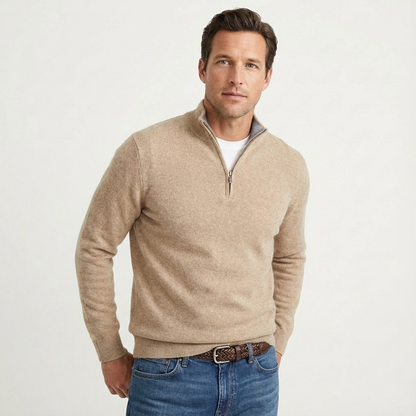 Pull Classique Polyvalent Homme, col zippé