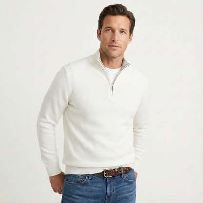 Pull Classique Polyvalent Homme, col zippé