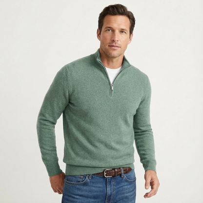 Pull Classique Polyvalent Homme, col zippé