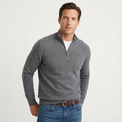 Pull Classique Polyvalent Homme, col zippé