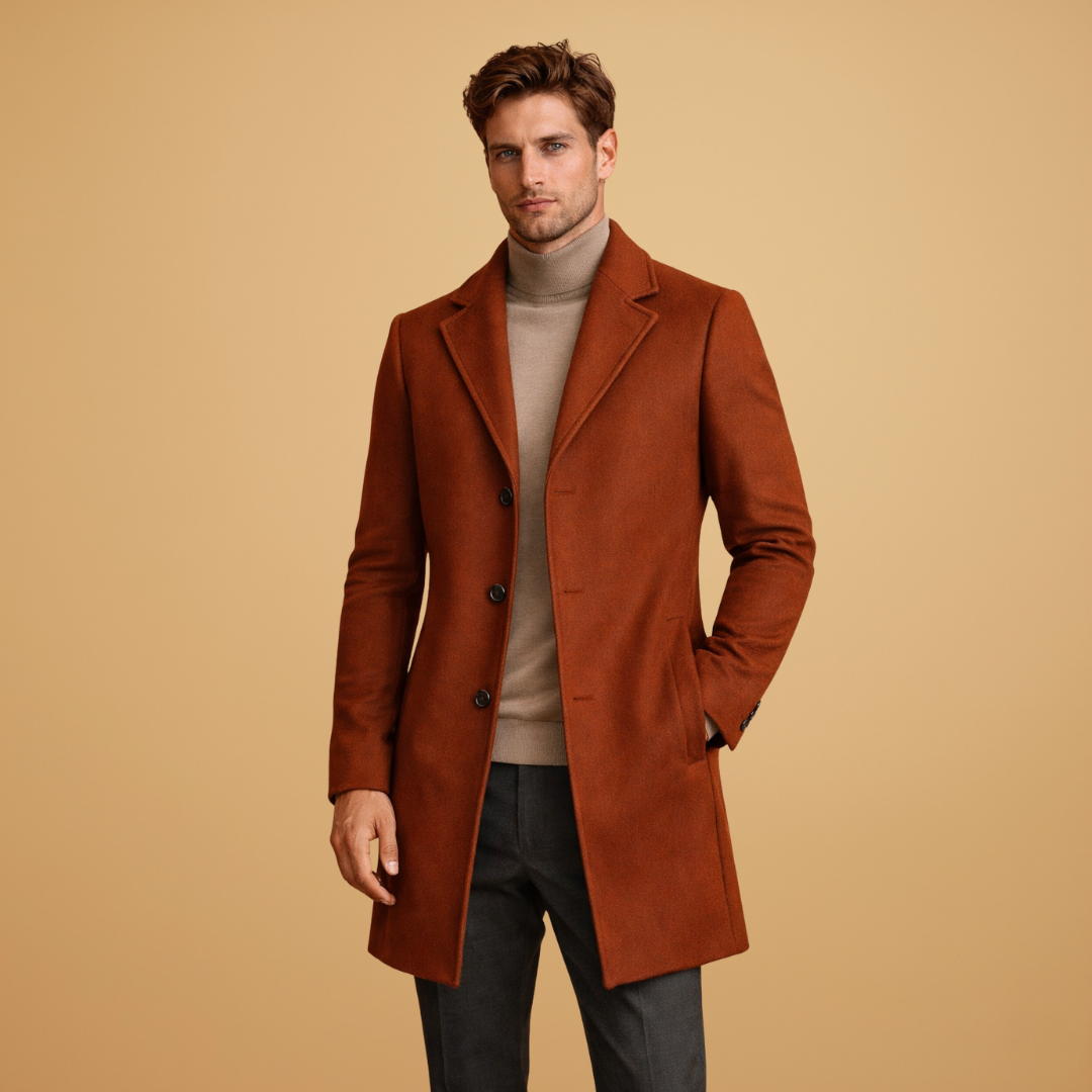 Manteau Classique Cintré Élégant Homme