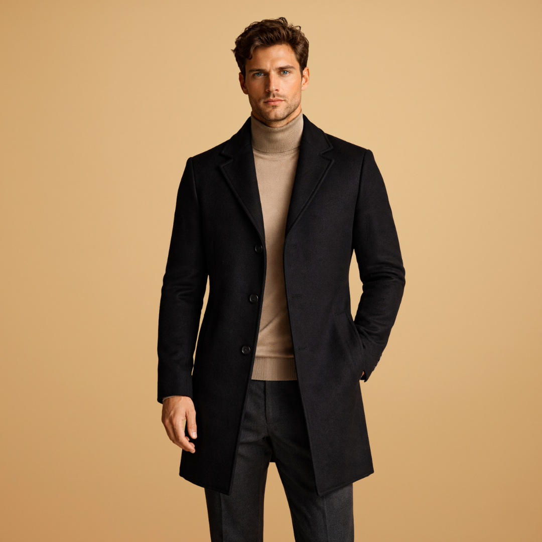 Manteau Classique Cintré Élégant Homme