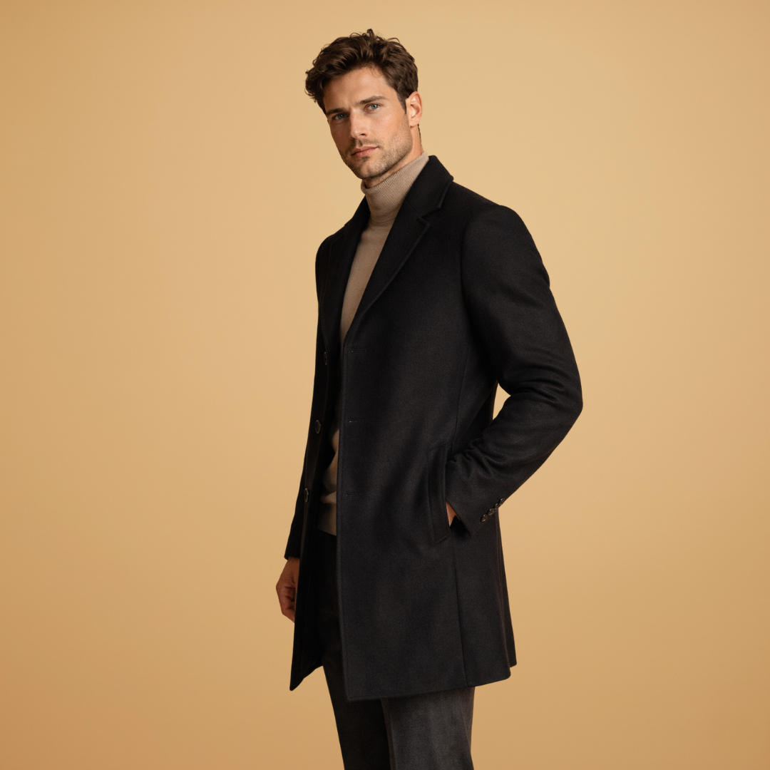 Manteau Classique Cintré Élégant Homme