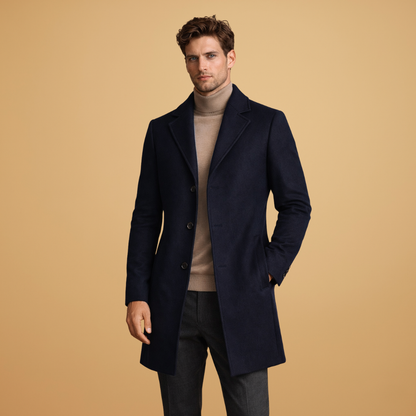 Manteau Classique Cintré Élégant Homme