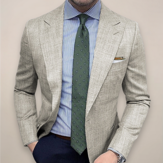 Men's Spring Textured Tailored Blazer Jacket