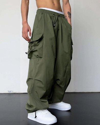 Pantalon Ample Décontracté Homme, multi-poches