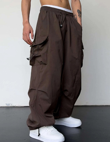 Pantalon Ample Décontracté Homme, multi-poches