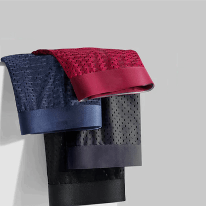 Short Respirant Homme – Noir et bleu et gris et rouge lot de