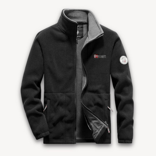 Men's Fleece Jacket - Warm Full-Zip Winter Coat – coloris Black