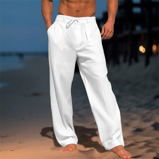 Pantalon Homme s long long avec cordon taille – coloris Blanc