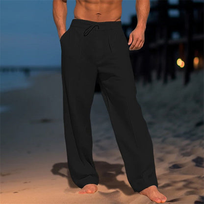 Pantalon Homme, cordon de serrage – Blanc